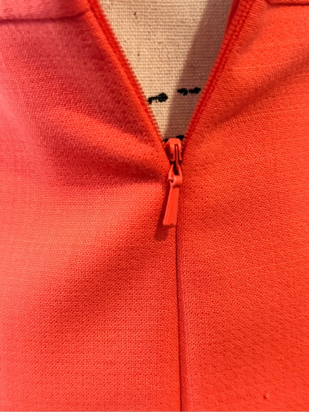 Tory Burch Red Wool Blend Sleeveless Sheath Dress Size 4 Pocket Detail